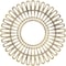 Ekena Millwork Cornelius Architectural Grde PVC Pierced Ceiling Medallion, Antiqued Pale Gold, 16"OD x 6"ID x 1/2"P CMPP16CRAPG - alternate 1